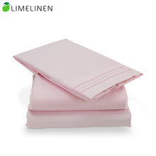 Limelinen Bed Sheet Set - Bulk Case 6 Sets- Super Soft Easy Care - Wrinkle, Fade, Stain Resistant - Brushed Microfiber - with 16 inch Deep Pockets Bedding Hypoallergenic, Queen Pink
