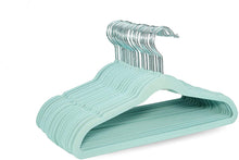 Velvet Hangers for Babies with Silver Hooks, Space Saving,  Ultra Thin, Non Slip Hangers for Baby Clothes, Blue 120 Ct