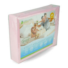 Lime Linen Duvet Cover, Full Pink