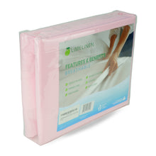 Lime Linen Duvet Cover, Queen Pink