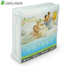 Limelinen Mattress Protector - Bulk Case 6 Sets - Premium Cotton Waterproof Vinyl Free Hypoallergenic Stretches up to 18 inch, King White