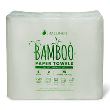 LIMELINEN Bamboo Paper Towel Biodegradable, Eco Friendly, Soft 12 Rolls